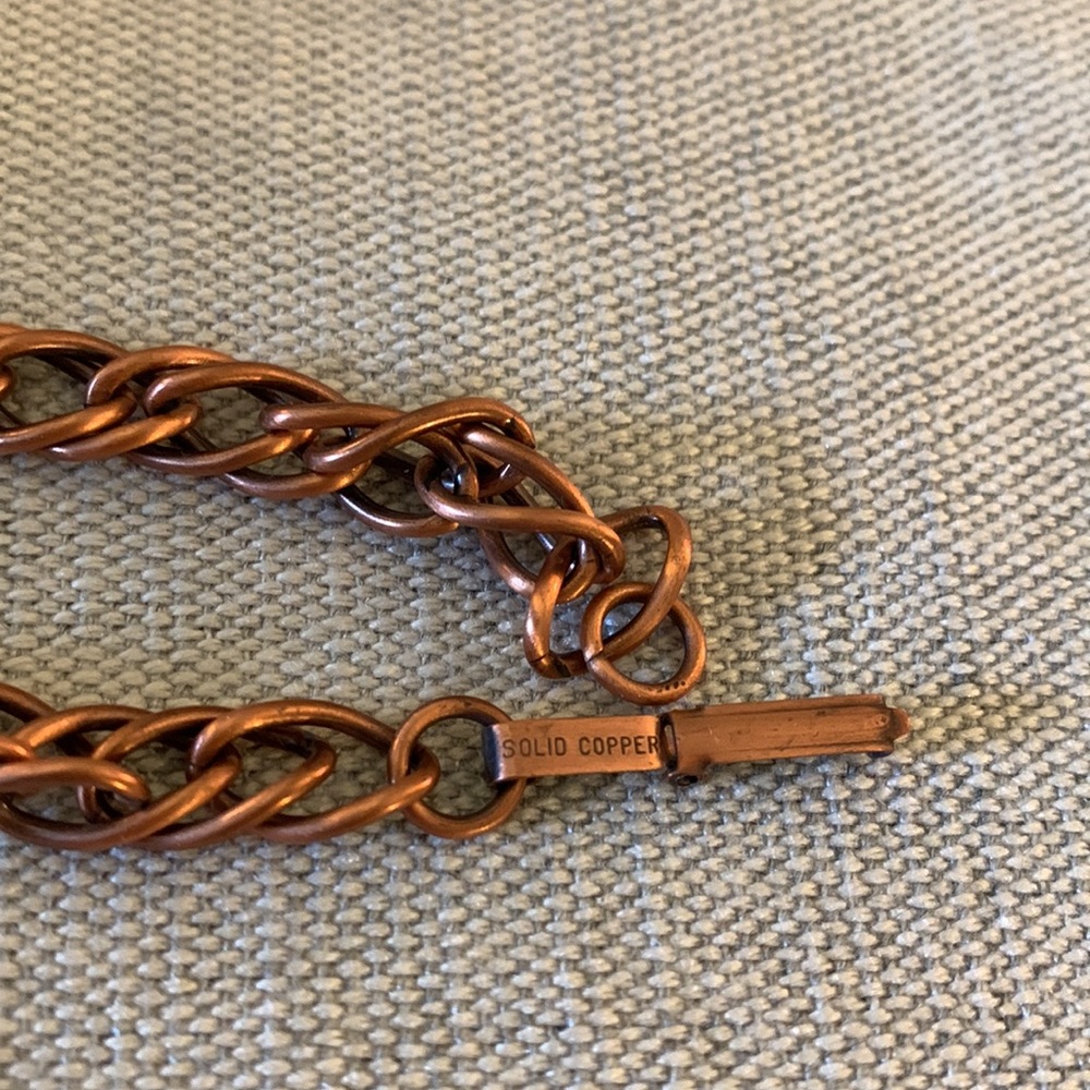 Vintage Solid Copper Bracket Double Link Style!! - image 3